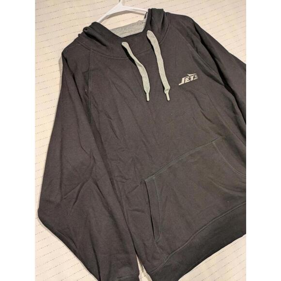 New York Jets NY Hoodie Pullover Sweatshirt Jet Logo Mens Medium Drawstrings - Picture 3 of 9